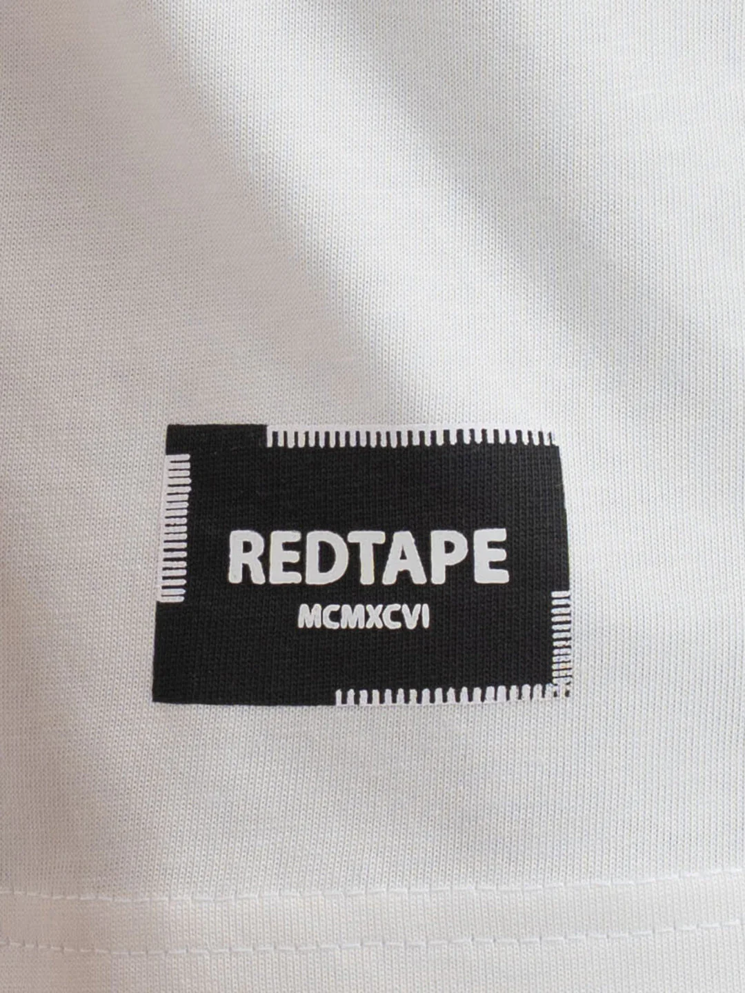 Red Tape White Graphic T-Shirt for Men - Image 7