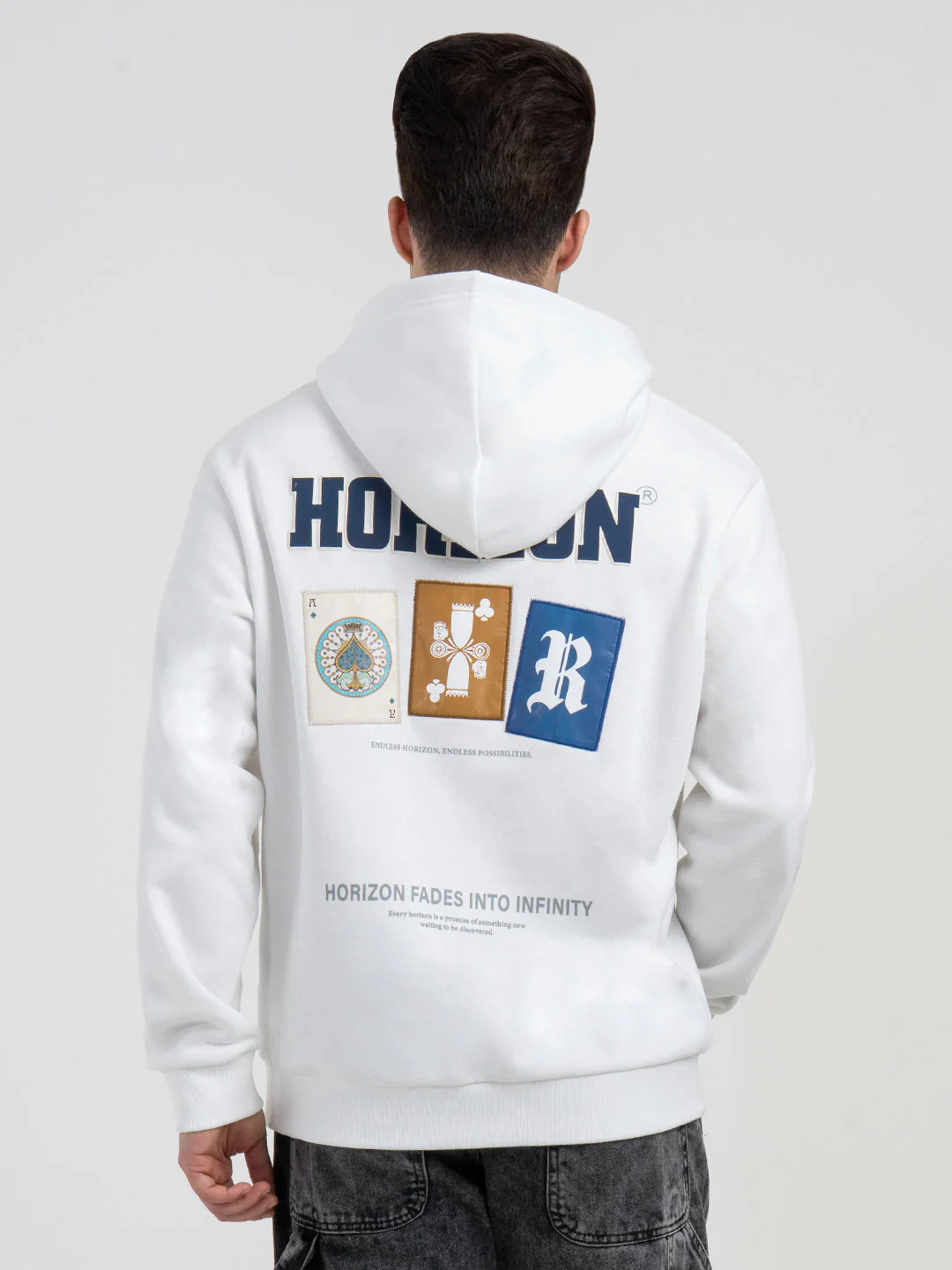 White Graphic Winter Hoodie for Men | Casual Winter Comfort - Image 4