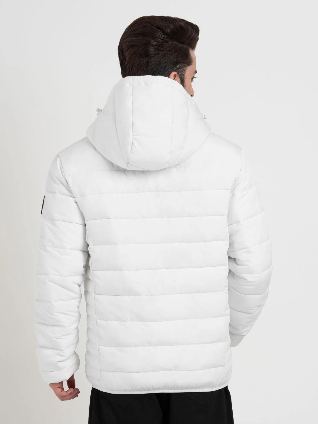 White Men's Padded Heatseal Jacket | All-Season Winter Protection - Image 4