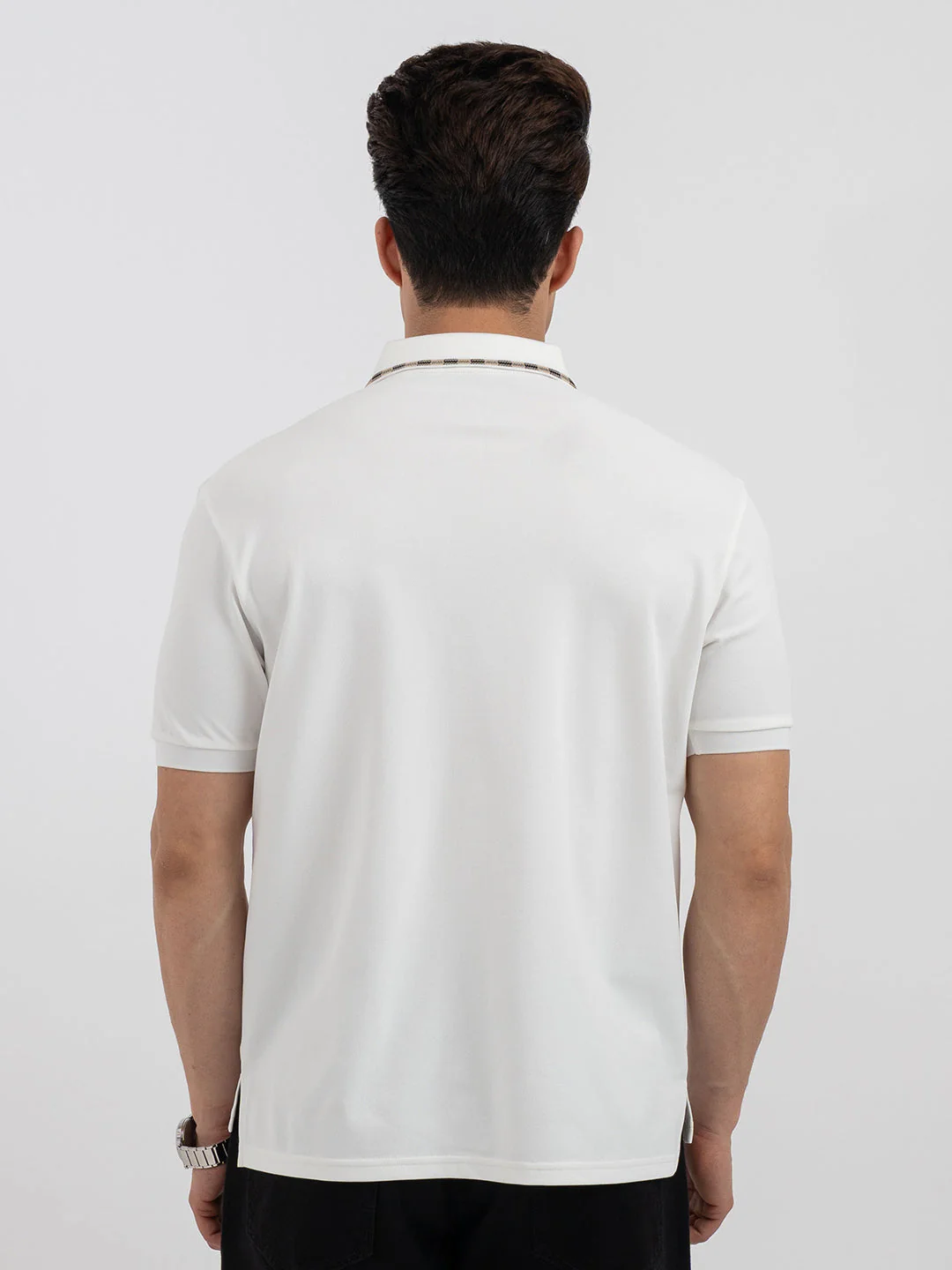 Red Tape White Polo T-Shirt for Men - Image 3