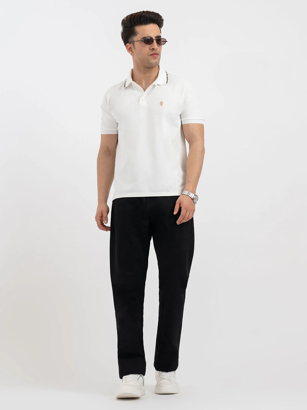 Red Tape White Polo T-Shirt for Men - Image 5