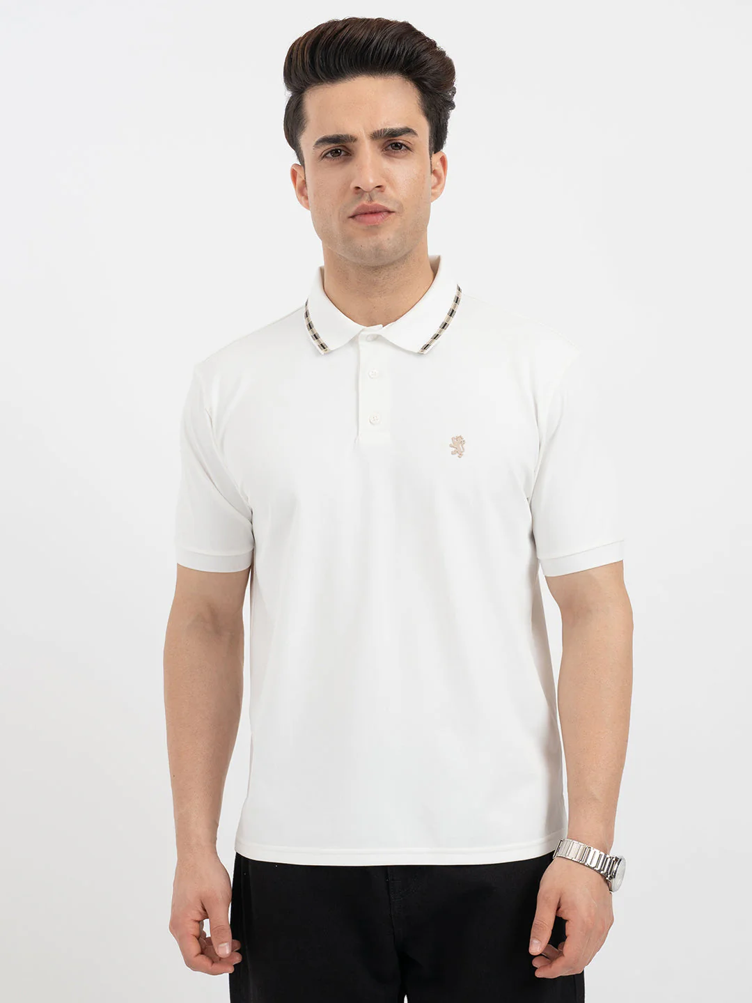 Red Tape White Polo T-Shirt for Men - Image 7