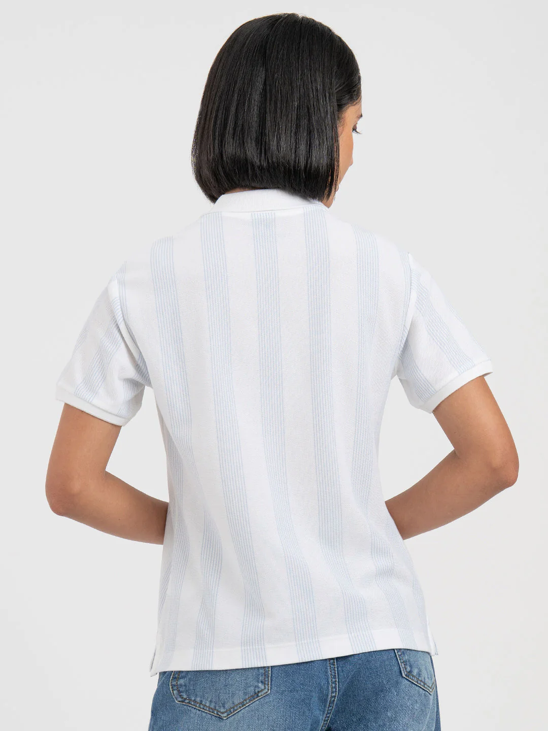 White Polo T-Shirt for Women - Image 3