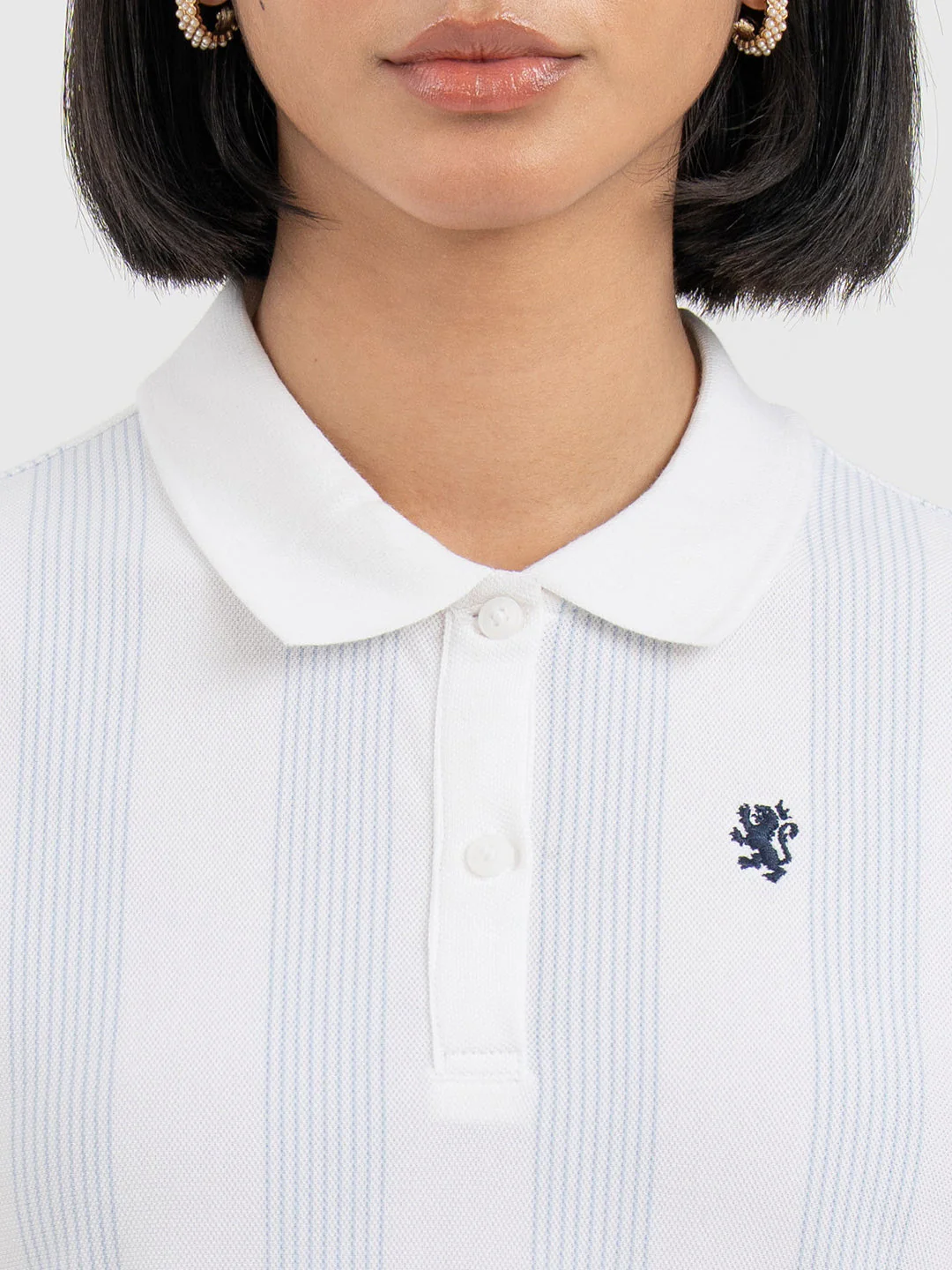 White Polo T-Shirt for Women - Image 4