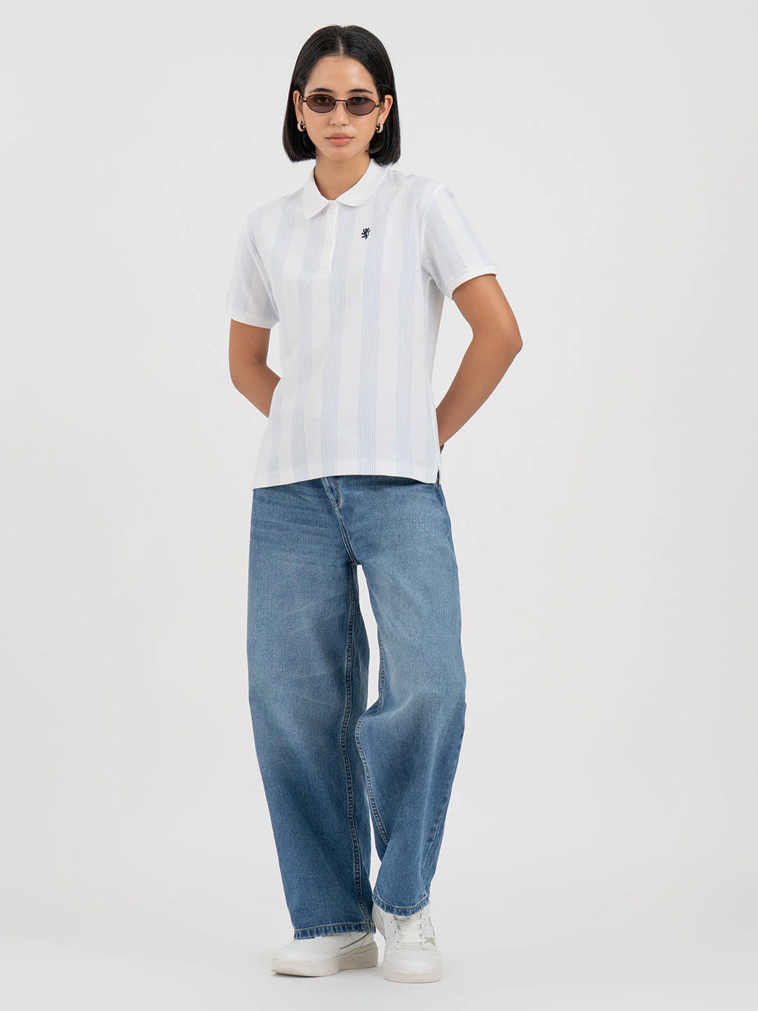 White Polo T-Shirt for Women - Image 5