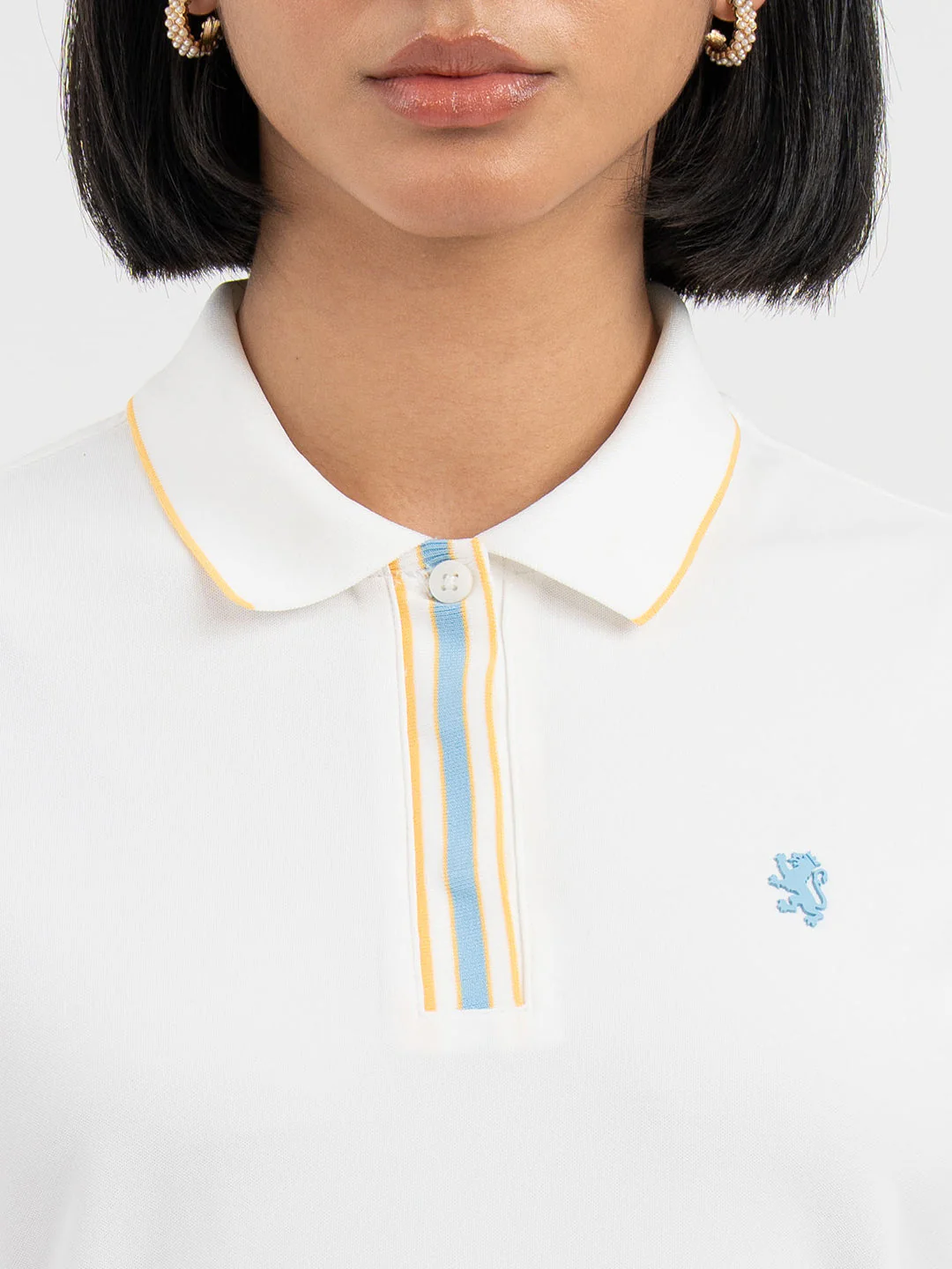 White Polo T-Shirt for Women - Image 4