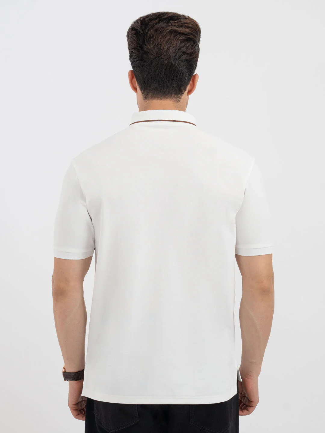Red Tape White Polo T-Shirt for Men - Image 3