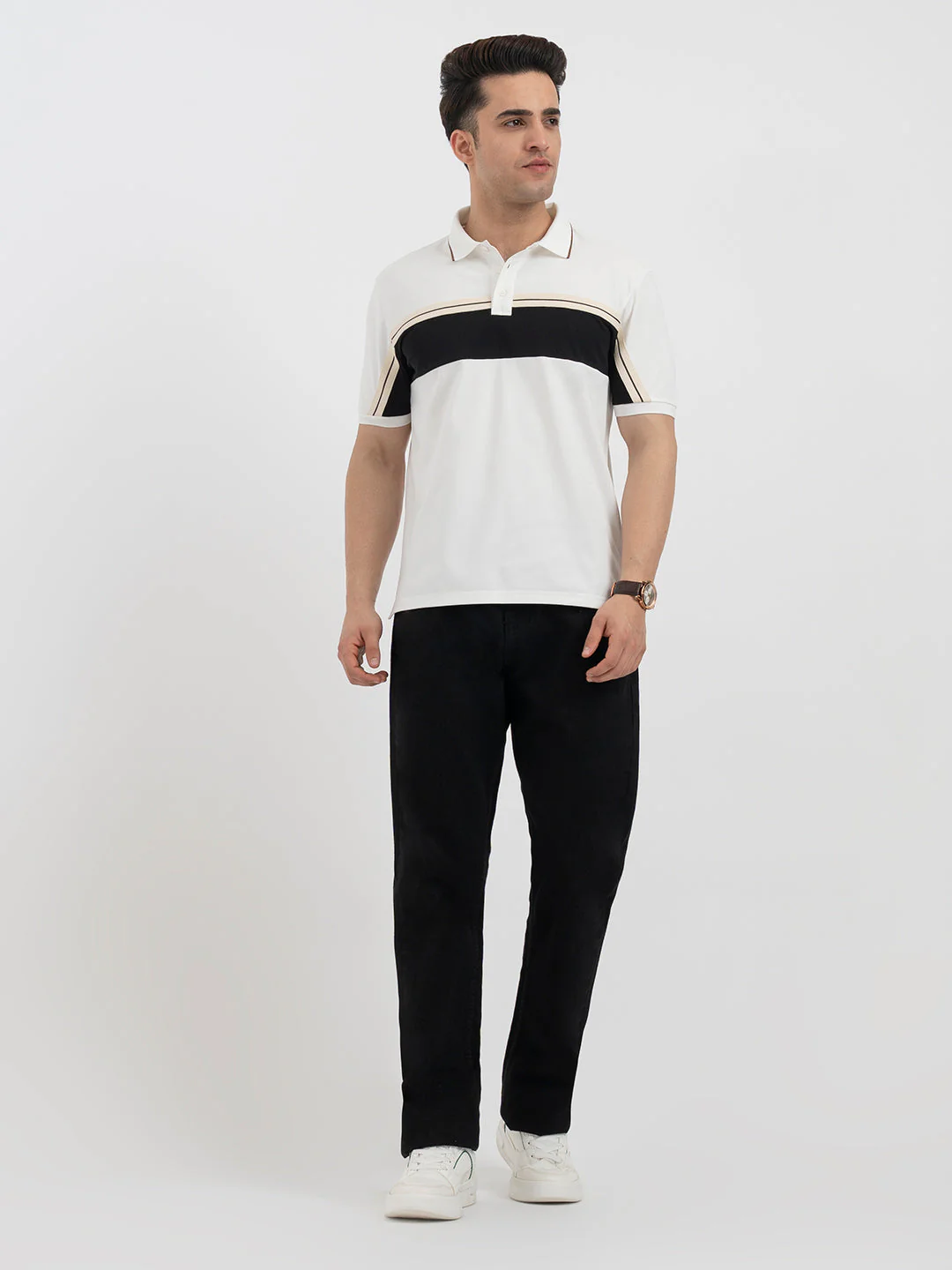 Red Tape White Polo T-Shirt for Men - Image 5