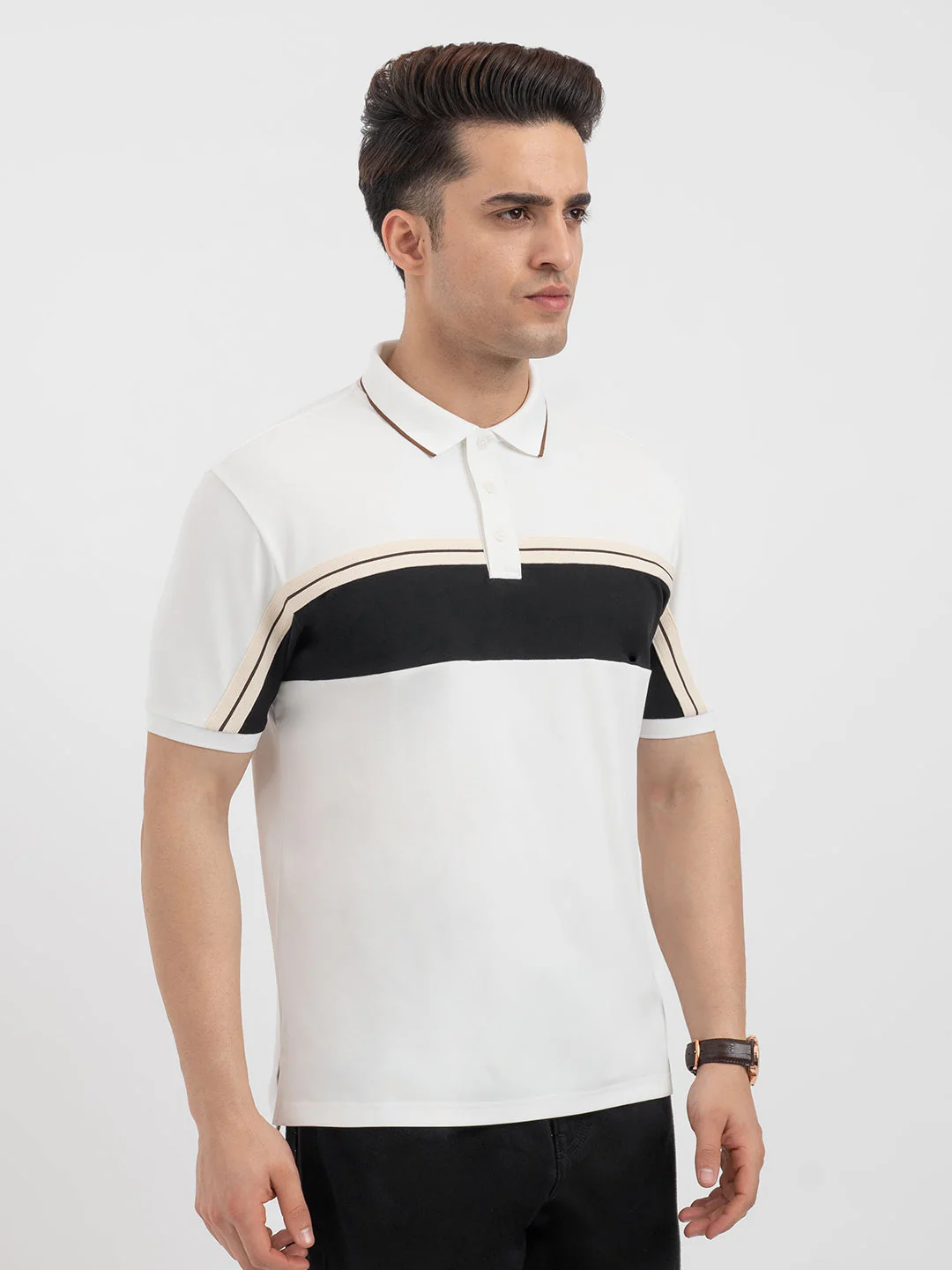 Red Tape White Polo T-Shirt for Men - Image 6