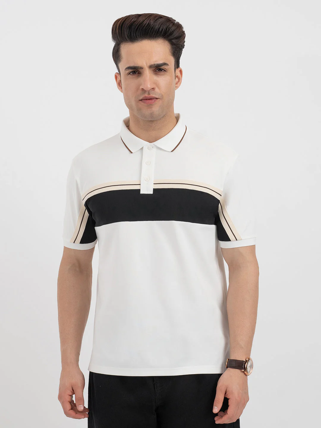 Red Tape White Polo T-Shirt for Men - Image 7