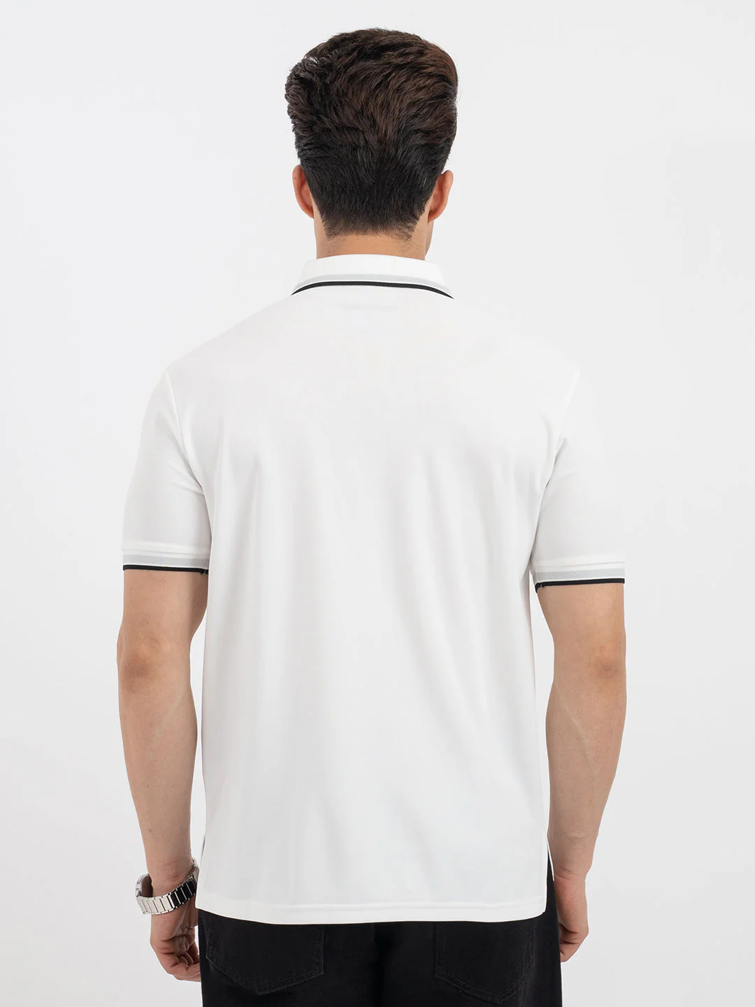 Red Tape White Polo T-Shirt for Men - Image 3