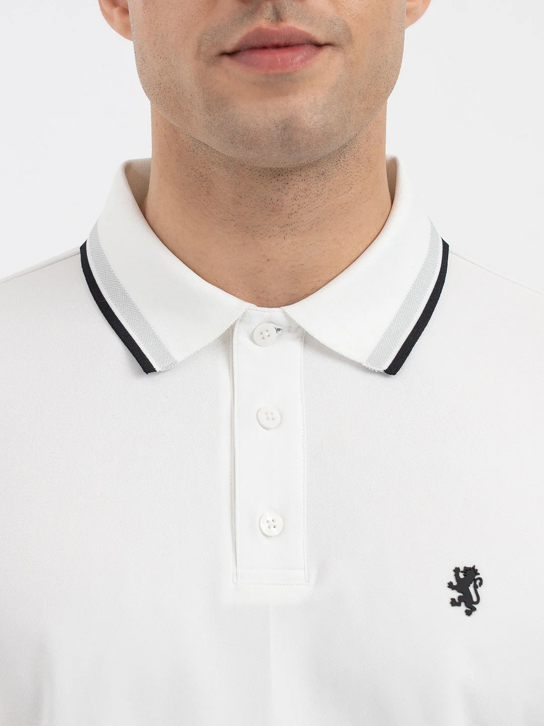 Red Tape White Polo T-Shirt for Men - Image 4