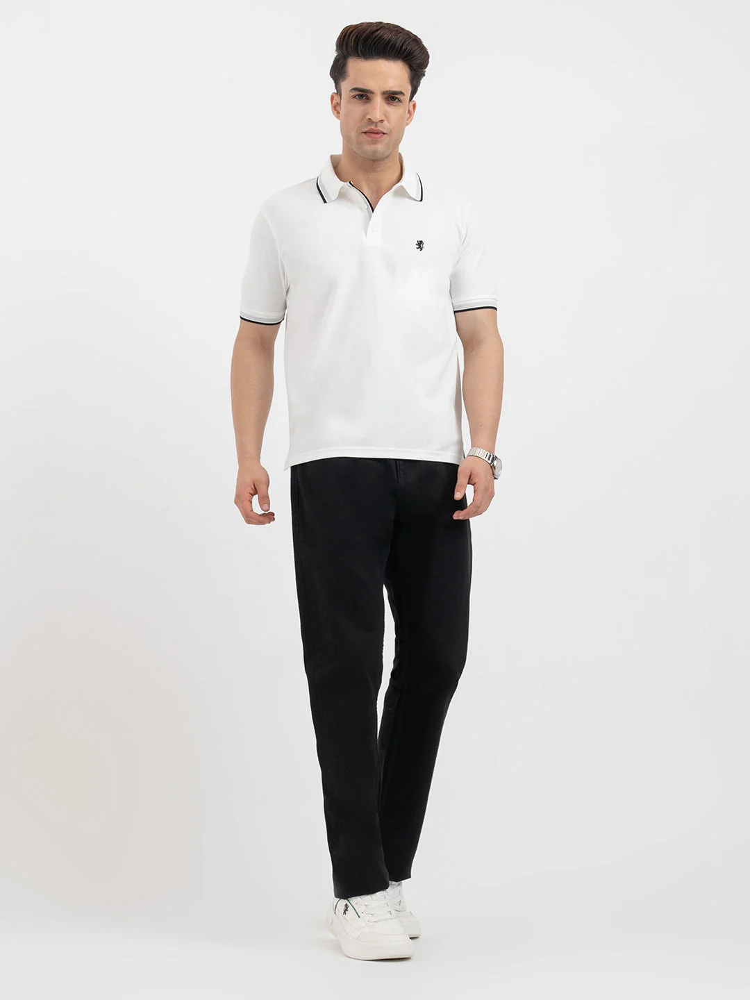 Red Tape White Polo T-Shirt for Men - Image 5