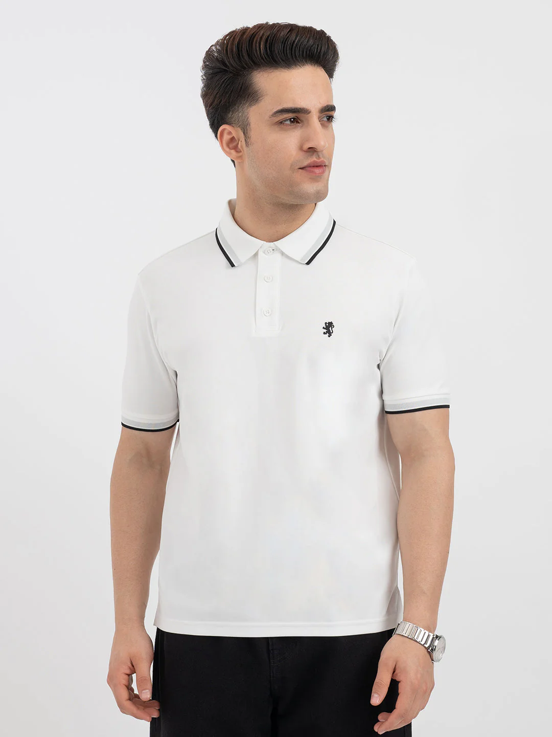 Red Tape White Polo T-Shirt for Men - Image 8