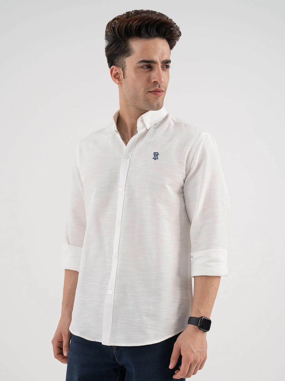 Red Tape White Shirt for Men - Image 2