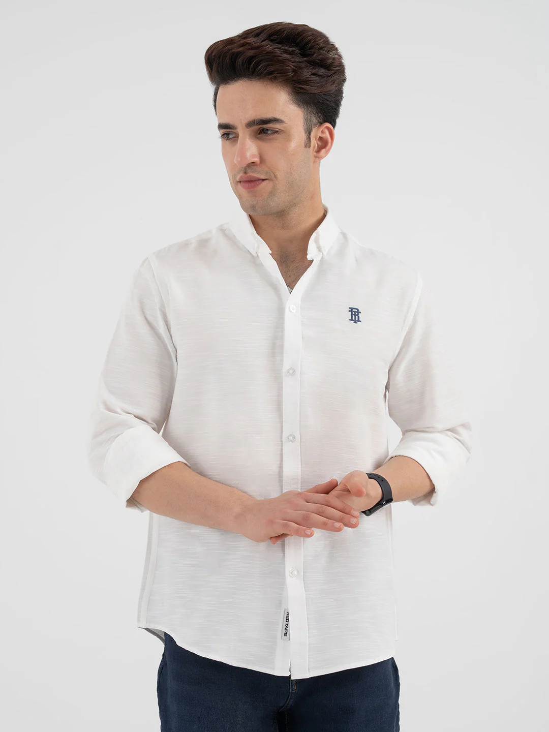 Red Tape White Shirt for Men - Image 7