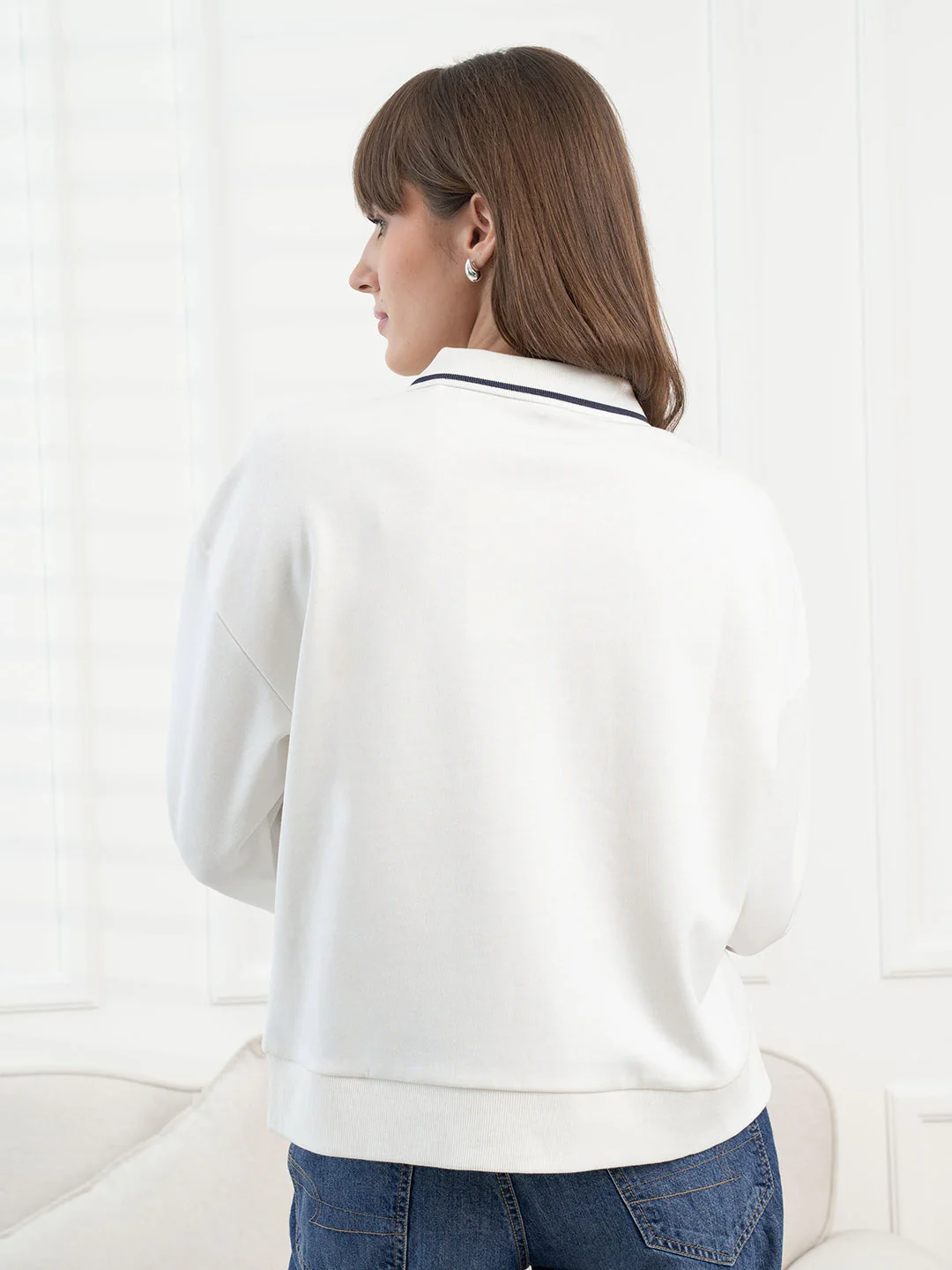 White Sweatshirt for Women - Image 4