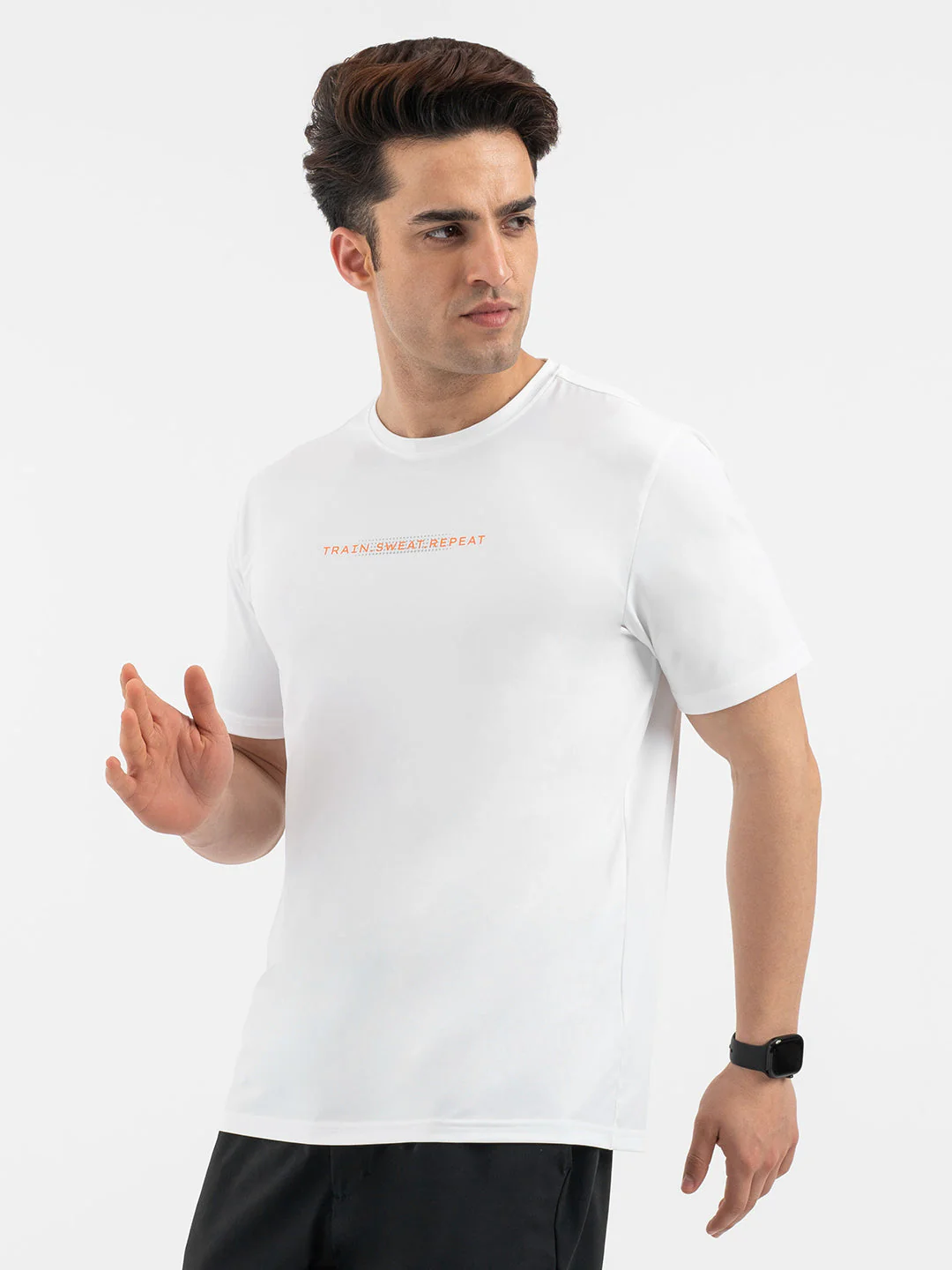 Red Tape White T-Shirt for Men | Graphic Activewear - Image 2