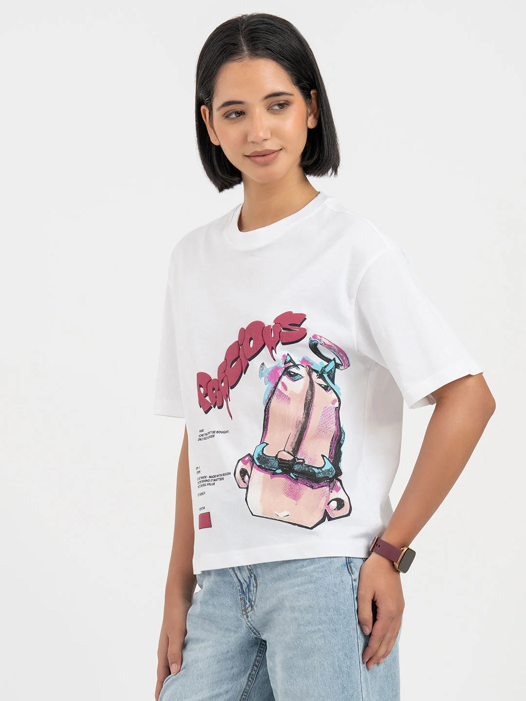 White T-Shirt for Women - Image 2