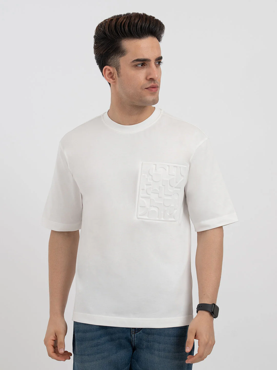 Red Tape White T-Shirt for Men - Image 7