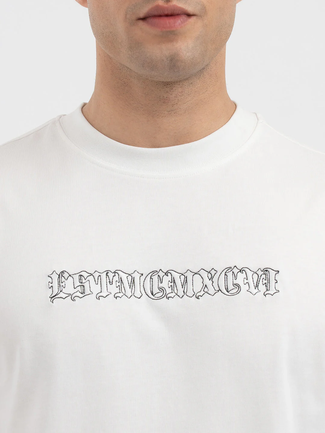 Red Tape White Graphic T-Shirt for Men - Image 4