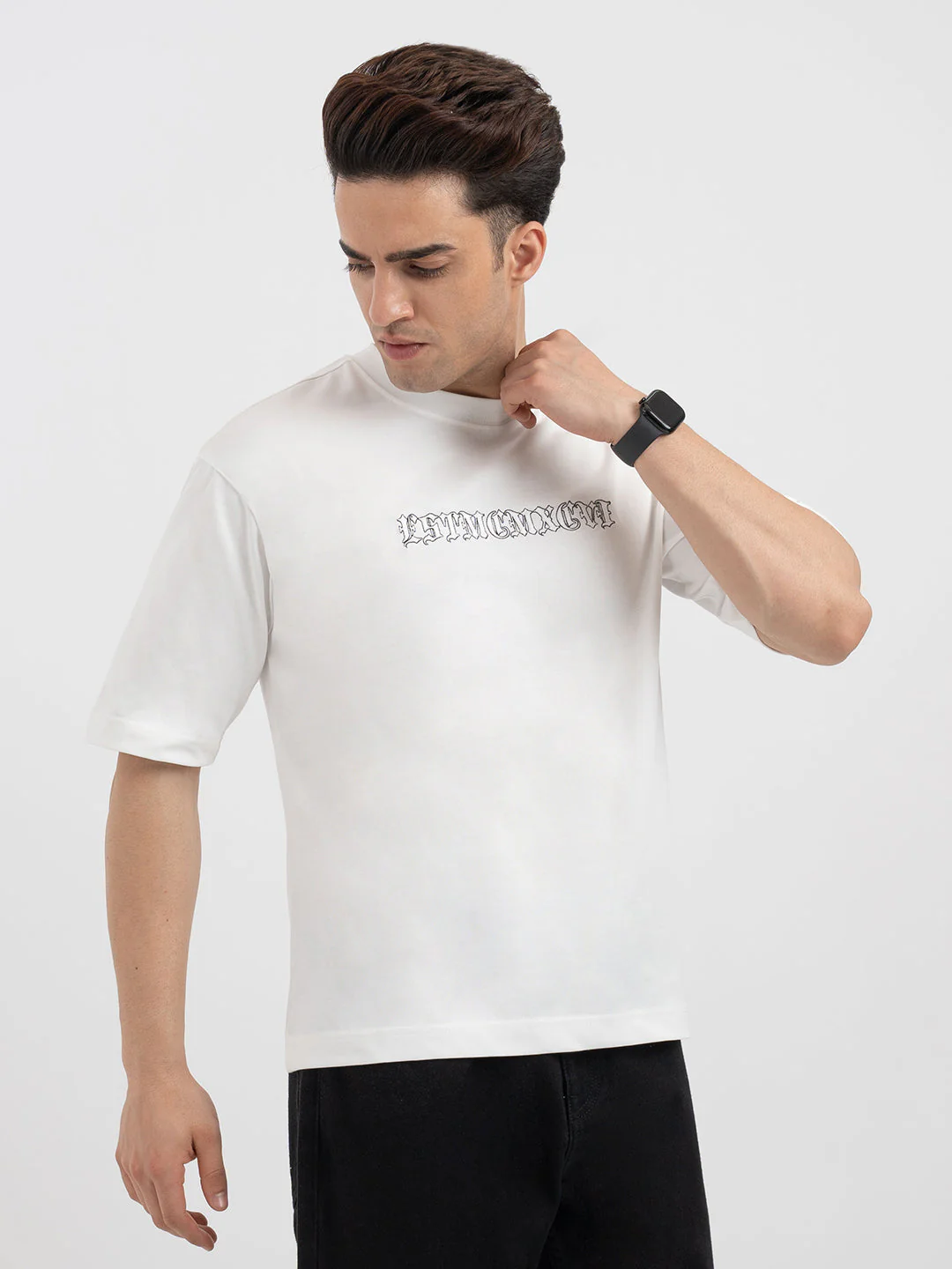Red Tape White Graphic T-Shirt for Men - Image 6