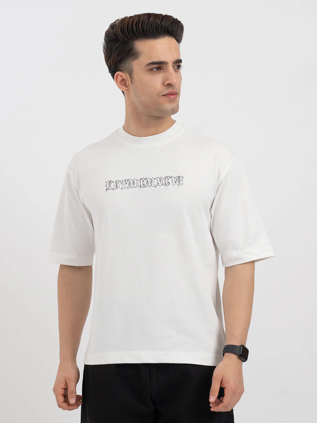 Red Tape White Graphic T-Shirt for Men - Image 8