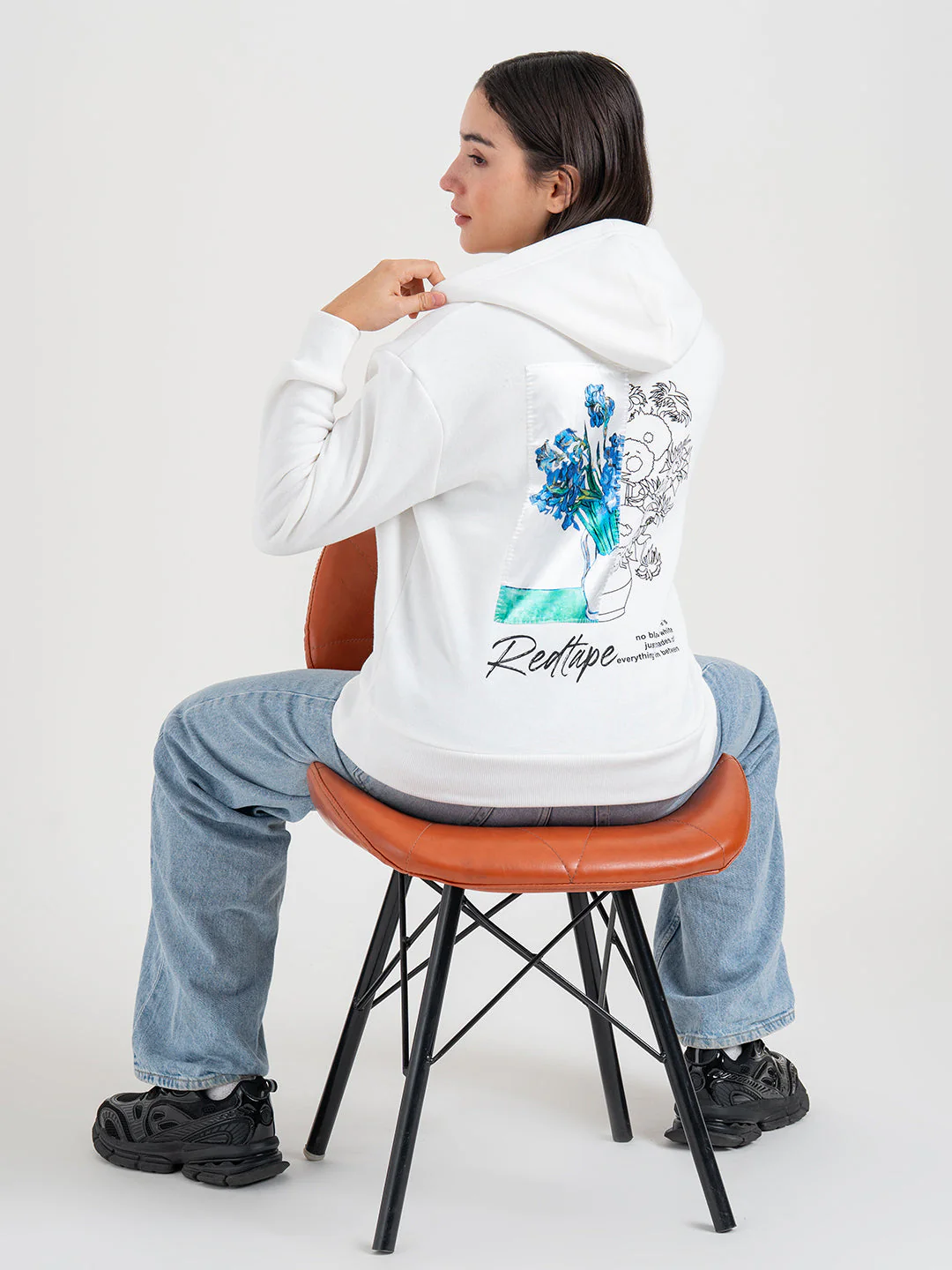 White Graphic Winter Hoodie for Women | Cozy Winter Street Style - Image 7