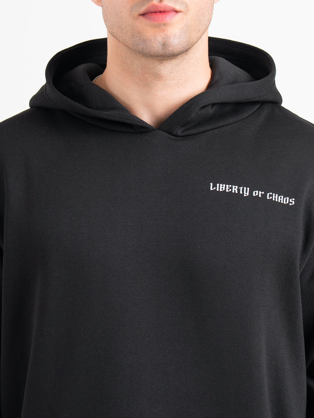 Winter Black Graphic Hoodie For Men | Winter-Ready Streetwear Style - Image 4