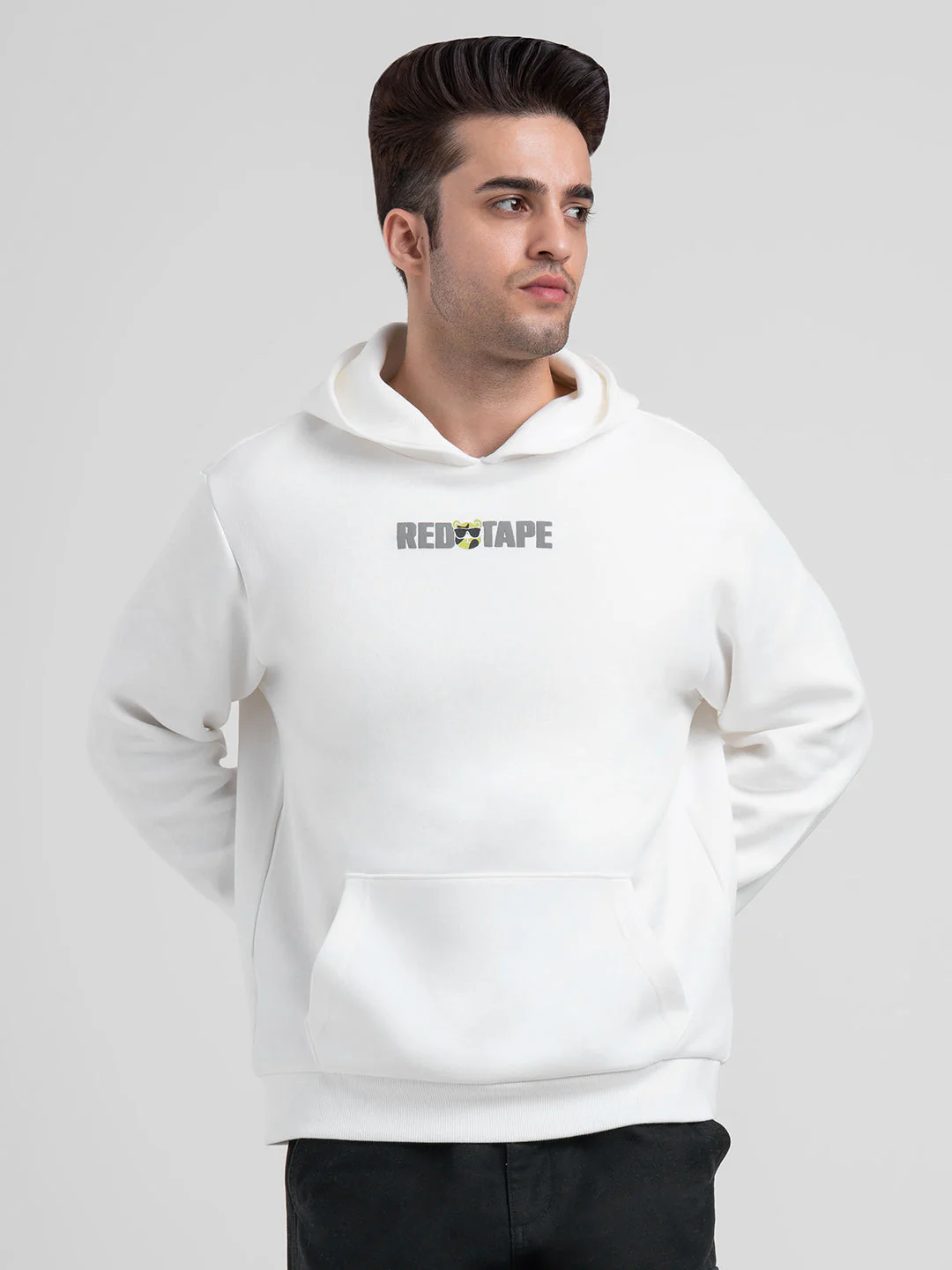 Winter White Hoodie for Men | Winter-Ready Streetwear Style - Image 3