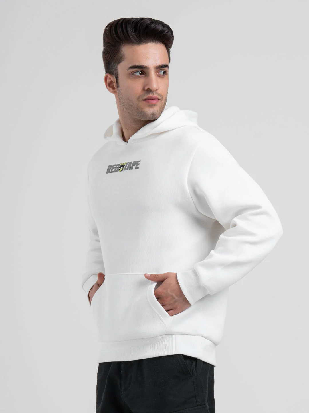 Winter White Hoodie for Men | Winter-Ready Streetwear Style - Image 4