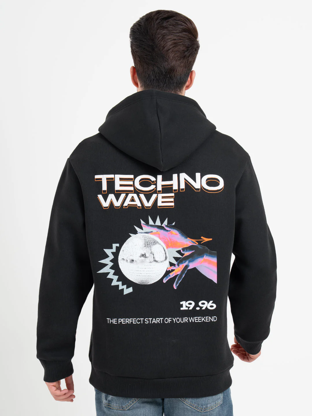 Winter Black Graphic Hoodie For Men | Winter-Ready Streetwear Style - Image 4