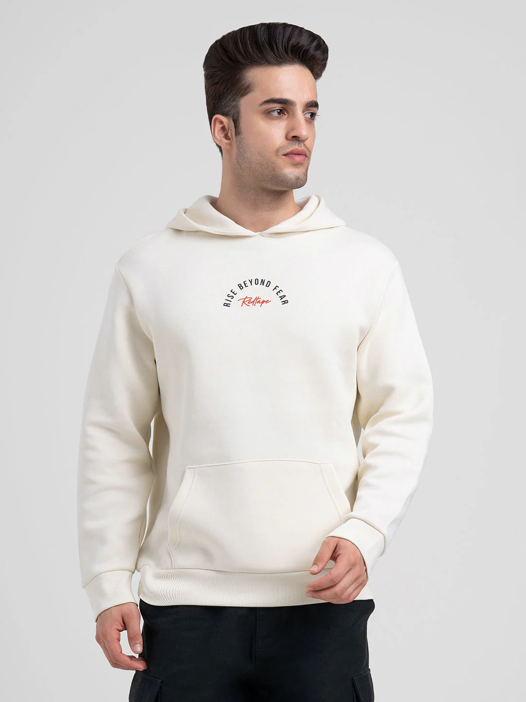Winter Off-White Hoodie for Men | Winter-Ready Streetwear Style - Image 5