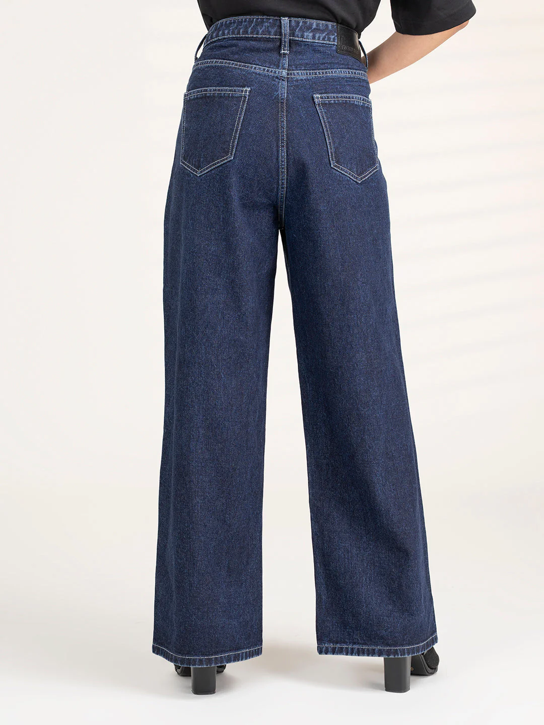 Women Dark Blue Flared Denim | Women's Flared Jeans - Image 3
