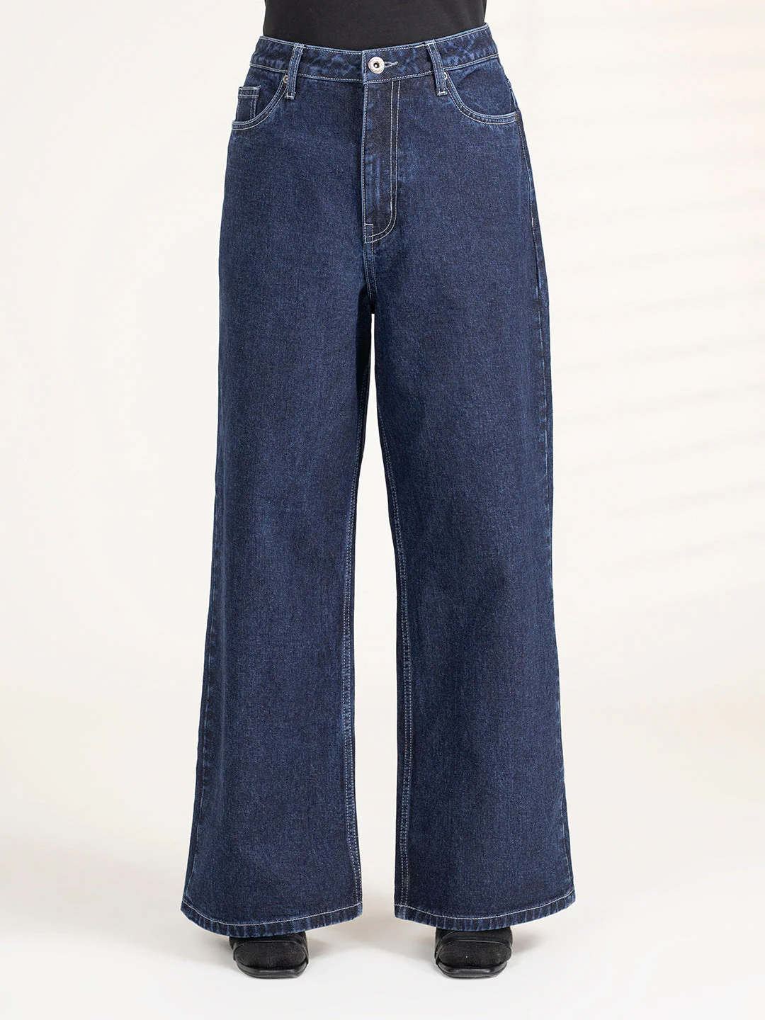 Women Dark Blue Flared Denim | Women's Flared Jeans - Image 6