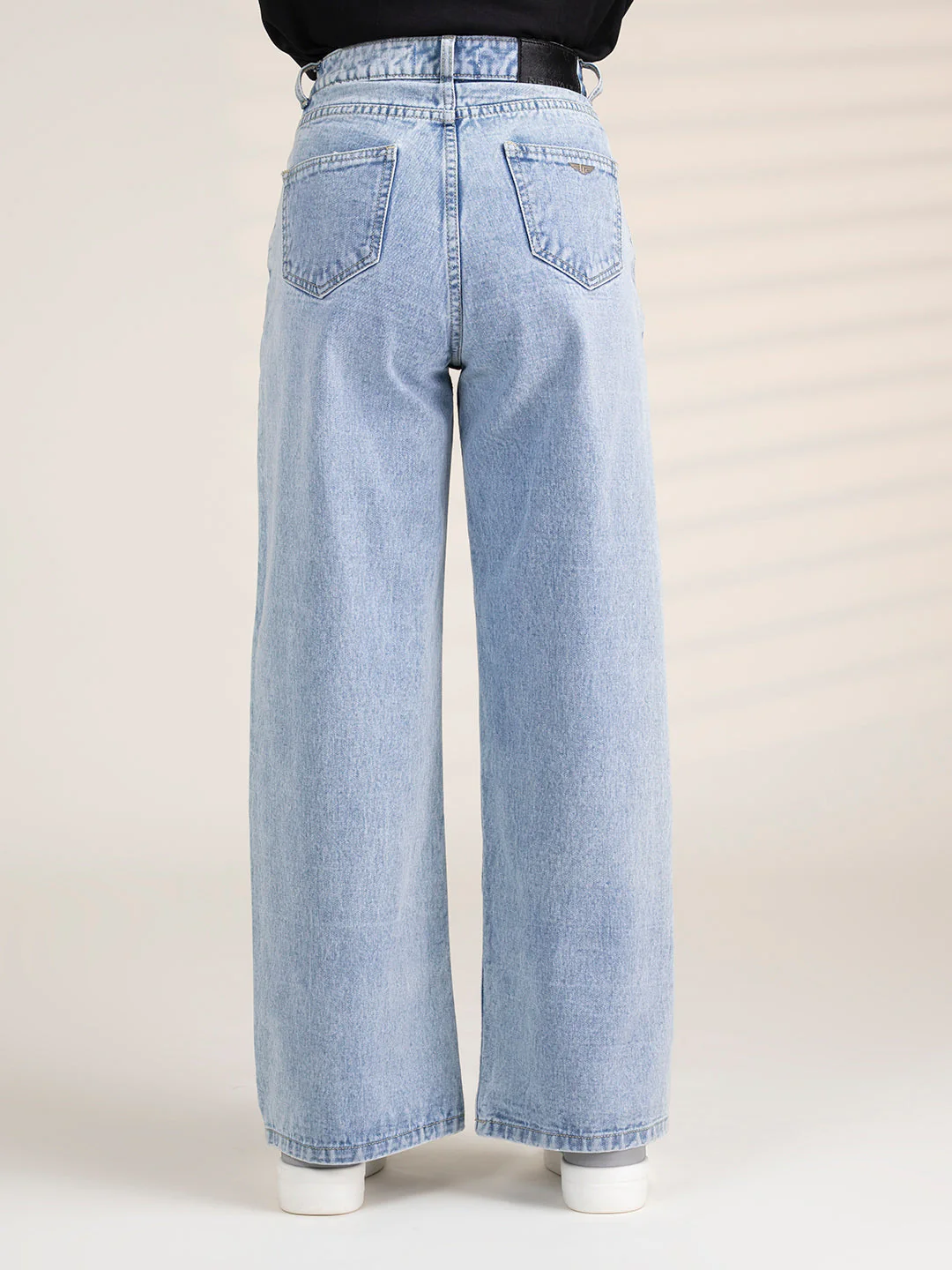 Women Ice Blue Flared Denim | Women's Flared Jeans - Image 3