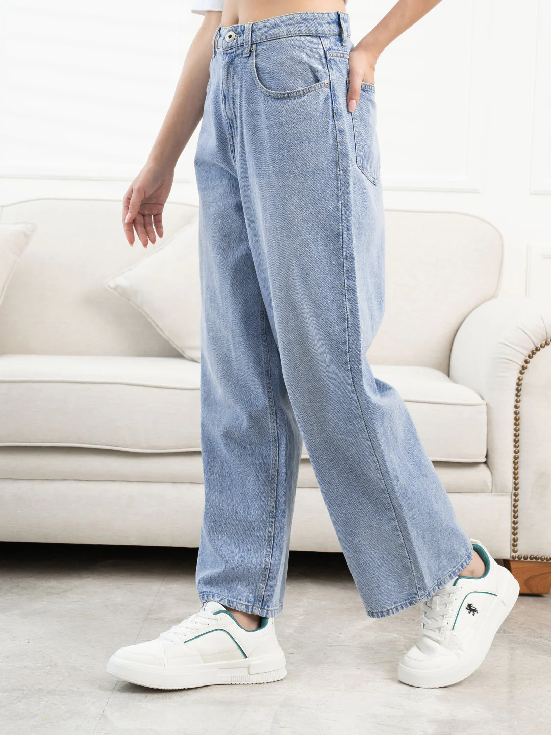 Womenâ€™s Ice Blue Jeans - Image 2