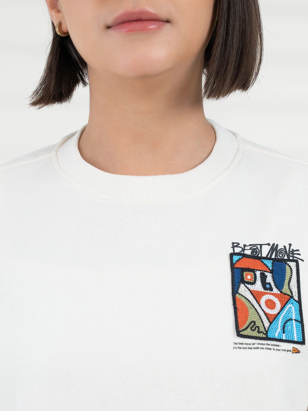 Women Off White Sweatshirt | Everyday Functional Wear - Image 5
