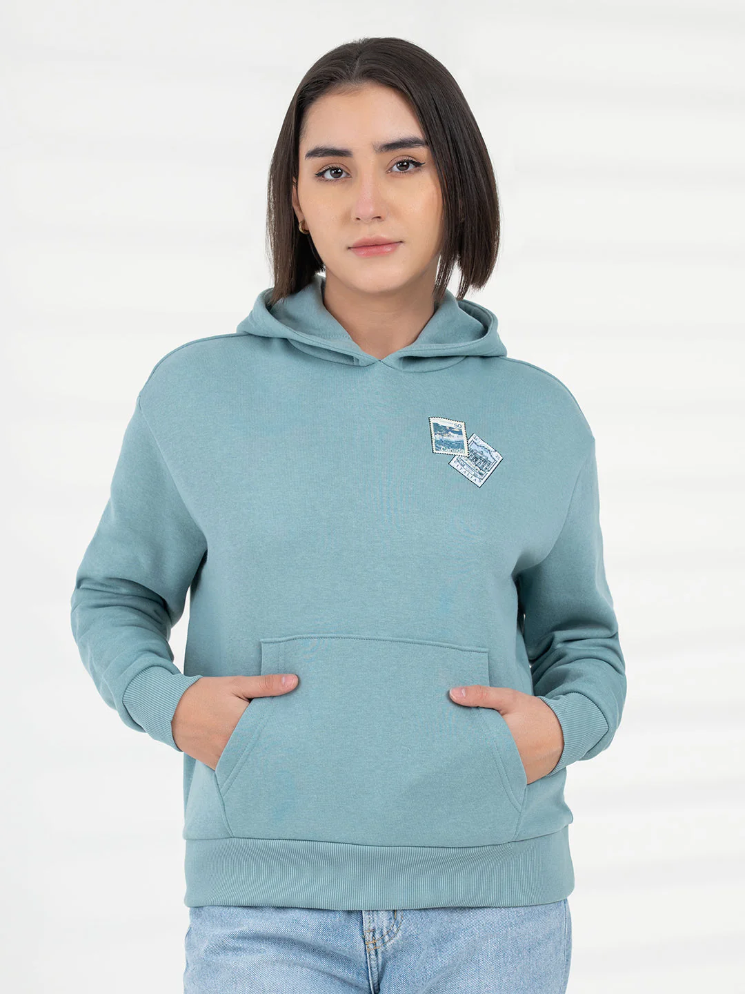 Women Pastel Green Hoodie | Everyday Functional Wear - Image 2