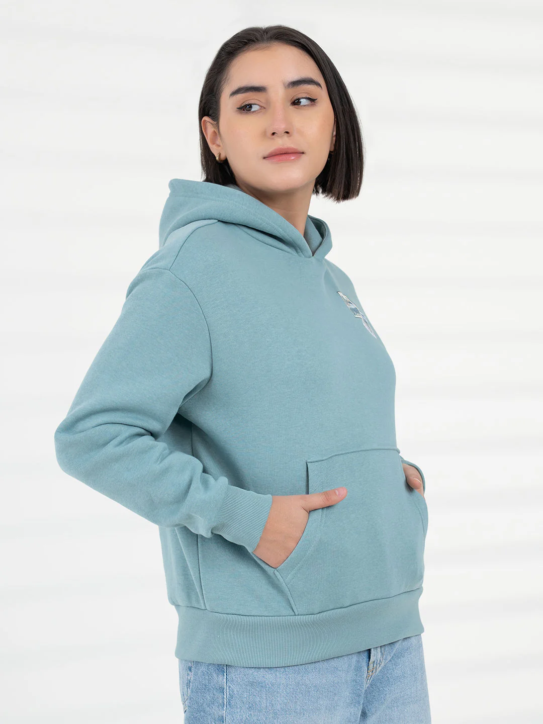 Women Pastel Green Hoodie | Everyday Functional Wear - Image 3