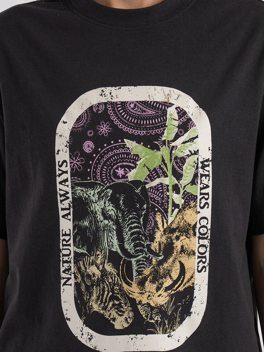 Women's Graphic Round Neck T-Shirt - Image 4