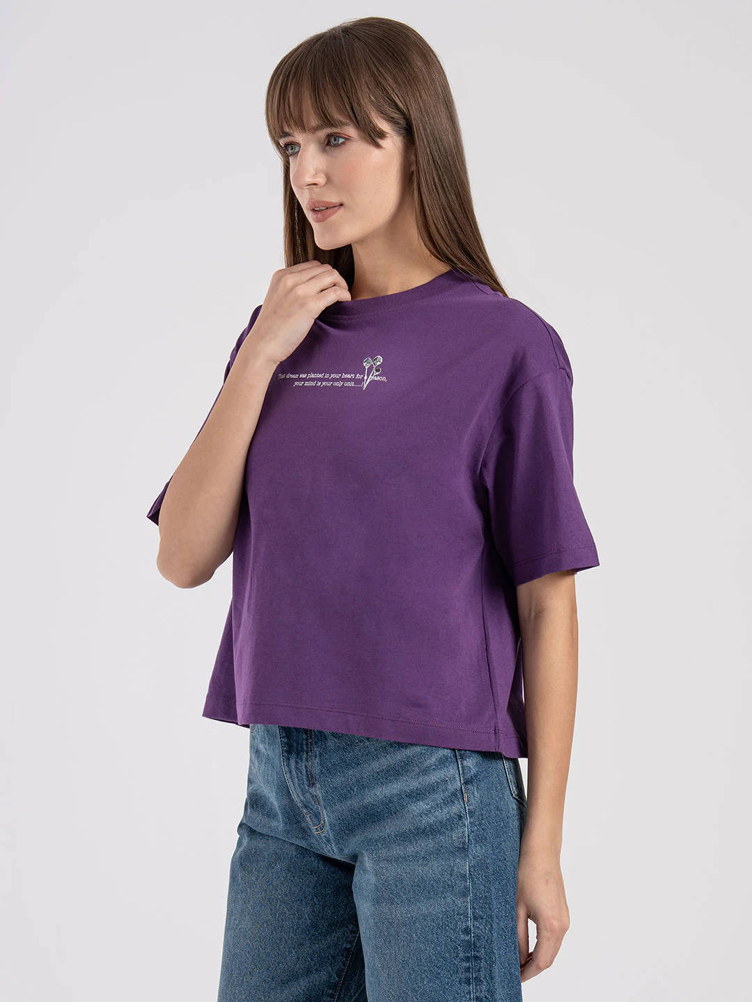 Women's Graphic Round Neck T-Shirt - Image 2