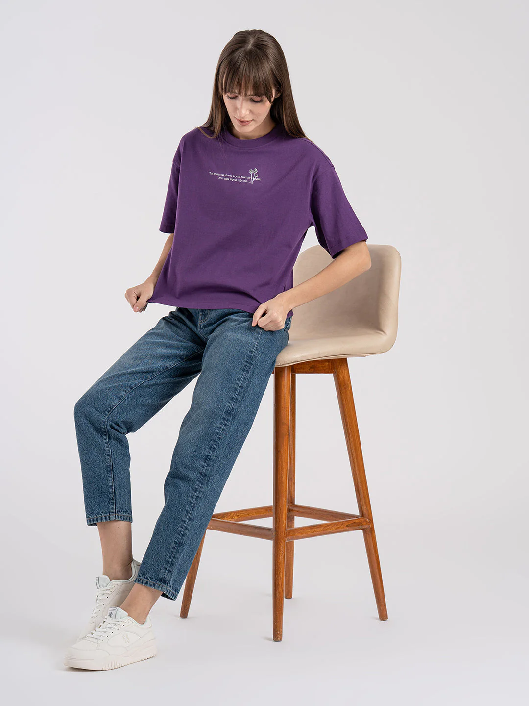 Women's Graphic Round Neck T-Shirt - Image 5