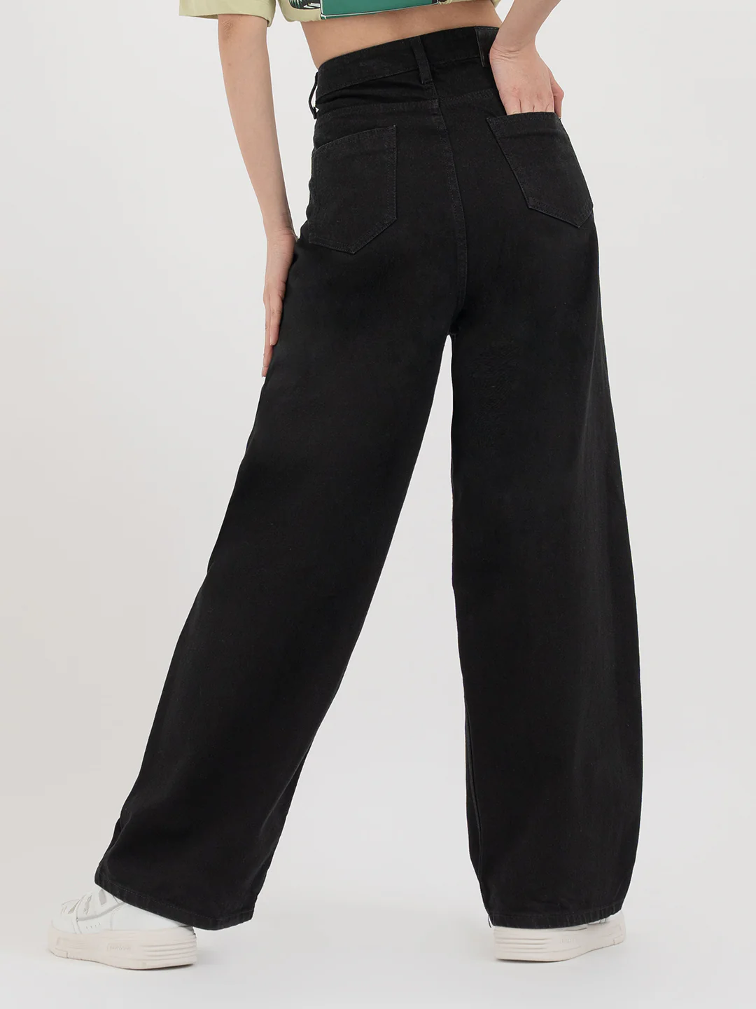 Womenâ€™s Jet Black Baggy Jeans - Image 5