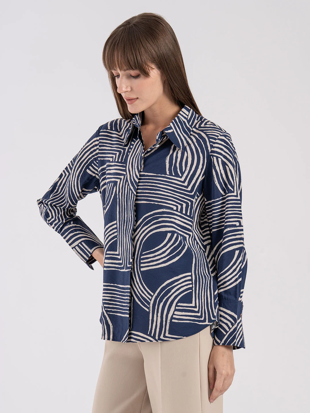 Women's Printed Full Sleeve Shirt - Image 2