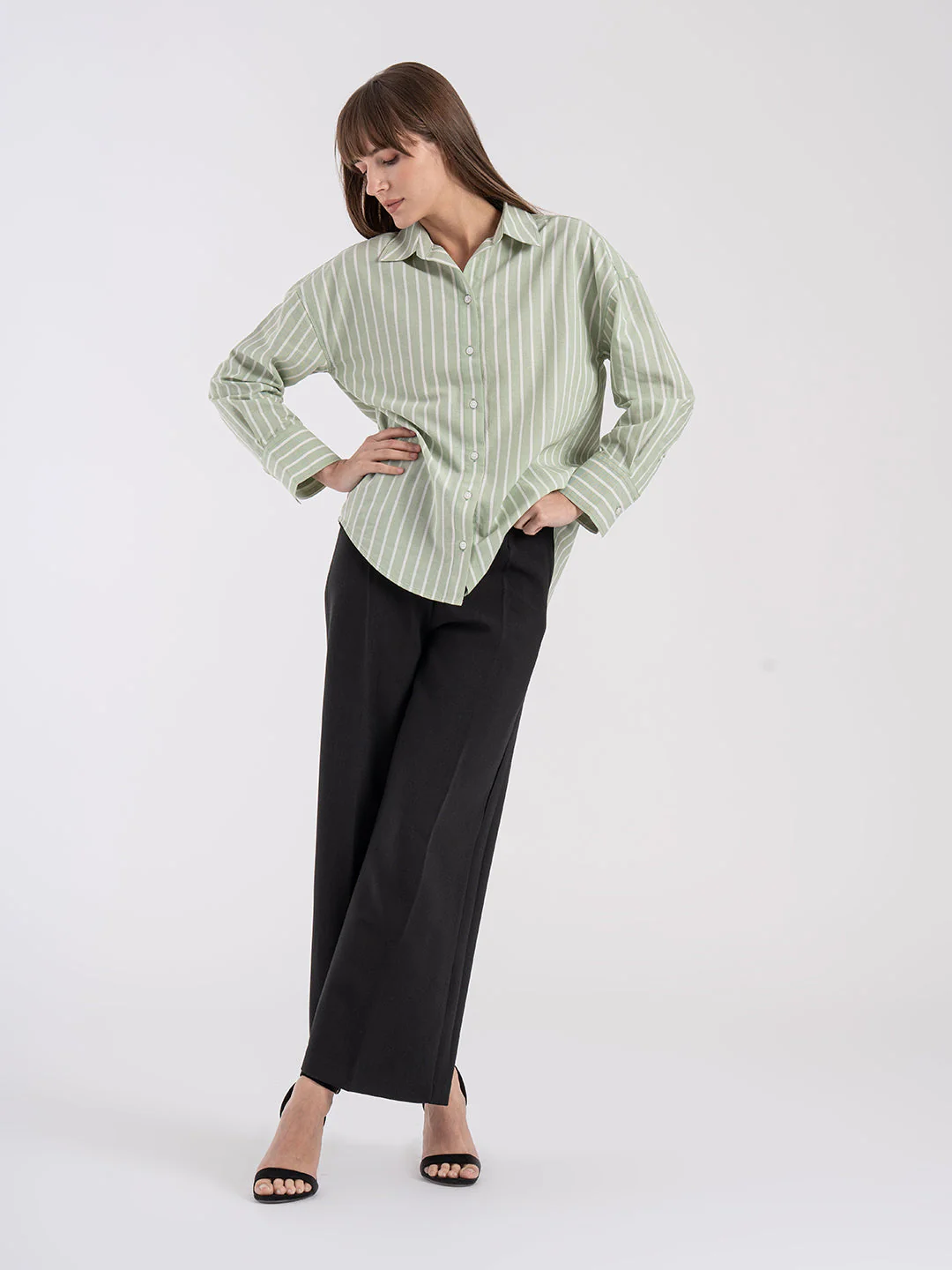 Women's Striped Full Sleeve Shirt - Image 5