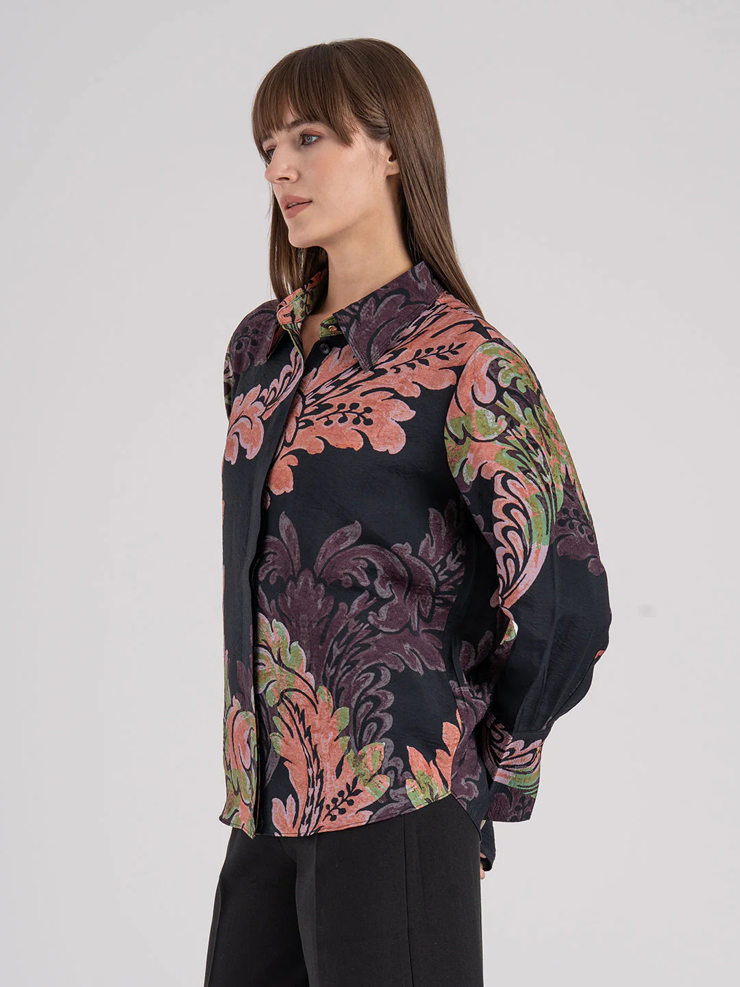 Women's Tropical Print Full Sleeve Shirt - Image 2