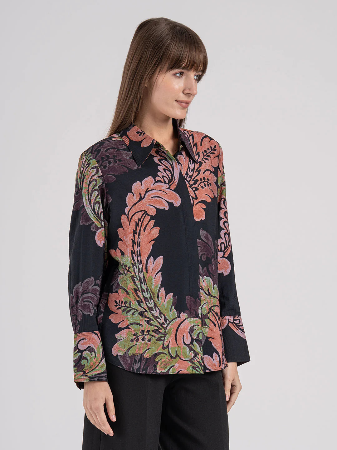 Women's Tropical Print Full Sleeve Shirt - Image 6