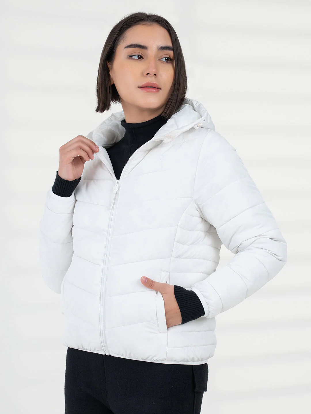 Women White Heatseal Jacket | Everyday Functional Wear - Image 3