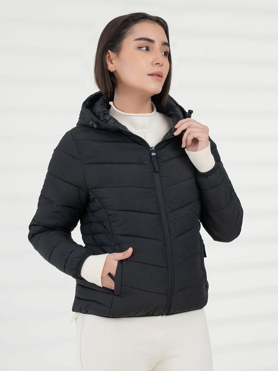 Women Black Heatseal Jacket | Everyday Functional Wear - Image 6
